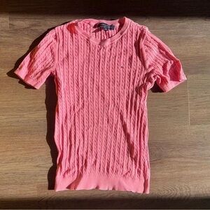 Tommy Hilfiger Pink Cable Knit Sweater
